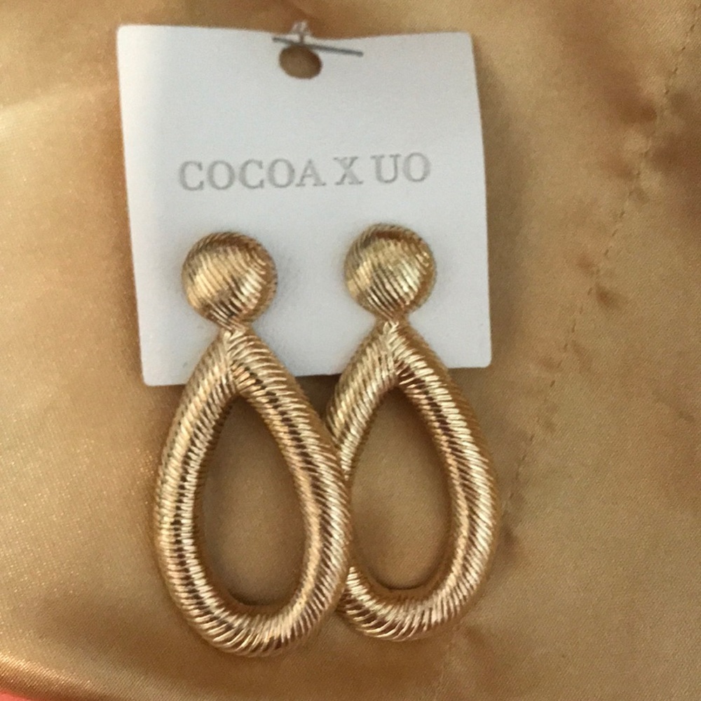 Gold statement earrings